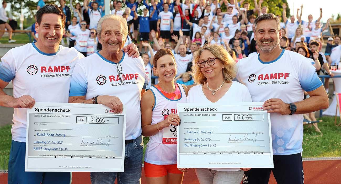 Sportlich unterwegs für den guten Zweck beim ersten RAMPF Charity Run.