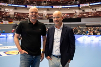 Oliver Kowalke (links), adesso, und Thomas Zimmermann, DHB (Quelle: Deutscher Handballbund)