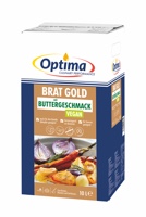 Optima Brat Gold vegan in der nachhaltigen 10-Liter Bag-in-Box. Optima Brat Gold vegan in der nachhaltigen 10-Liter Bag-in-Box.