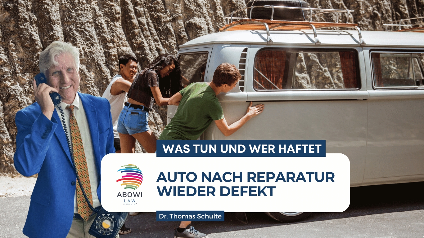 Defektes Auto nach Reparatur - ABOWI Law (Die Bildrechte liegen bei dem Verfasser der Mitteilung.) Defektes Auto nach Reparatur - ABOWI Law (Die Bildrechte liegen bei dem Verfasser der Mitteilung.)