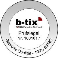 Das Gütesiegel der b-tix GmbH Das Gütesiegel der b-tix GmbH