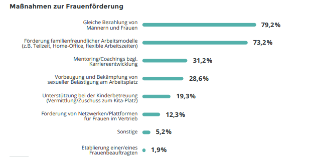 Maßnahmen zur Frauenförderung in den befragten Unternehmen Maßnahmen zur Frauenförderung in den befragten Unternehmen