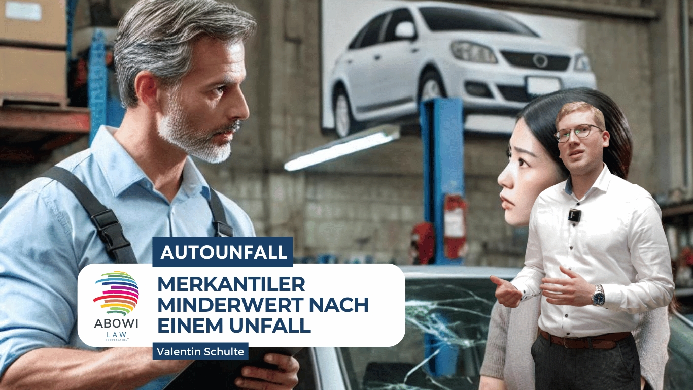 Merkantiler Minderwert nach Autounfall - ABOWI LAW (Die Bildrechte liegen bei dem Verfasser der Mitteilung.) Merkantiler Minderwert nach Autounfall - ABOWI LAW (Die Bildrechte liegen bei dem Verfasser der Mitteilung.)