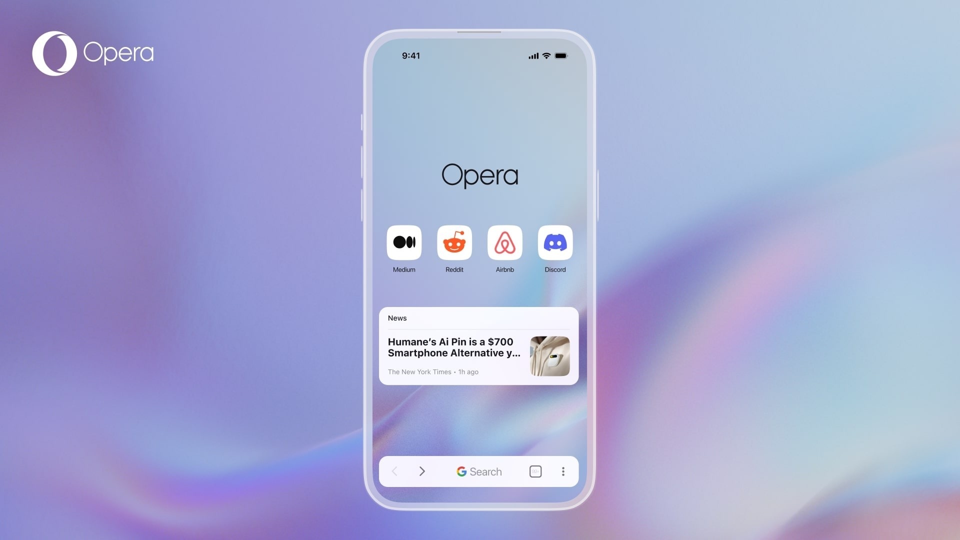 Startseite Opera für iOS Startseite Opera für iOS