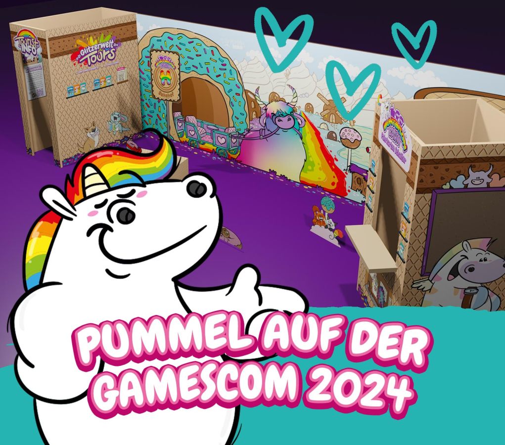 Pummeleinhorn auf der gamescom 2024 (© Pummeleinhorn GmbH) Pummeleinhorn auf der gamescom 2024 (© Pummeleinhorn GmbH)