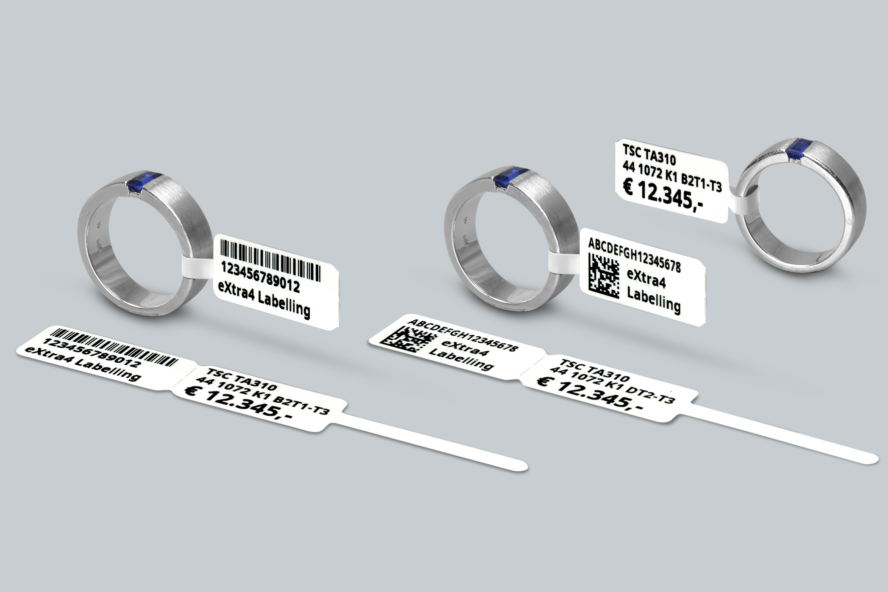 Artikelnummer als Barcode und aufwendigere Nummer platzsparend als Matrix-Code (Die Bildrechte liegen bei dem Verfasser der Mitteilung.) Artikelnummer als Barcode und aufwendigere Nummer platzsparend als Matrix-Code (Die Bildrechte liegen bei dem Verfasser der Mitteilung.)