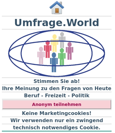 https://umfrage.world (Die Bildrechte liegen bei dem Verfasser der Mitteilung.) https://umfrage.world (Die Bildrechte liegen bei dem Verfasser der Mitteilung.)