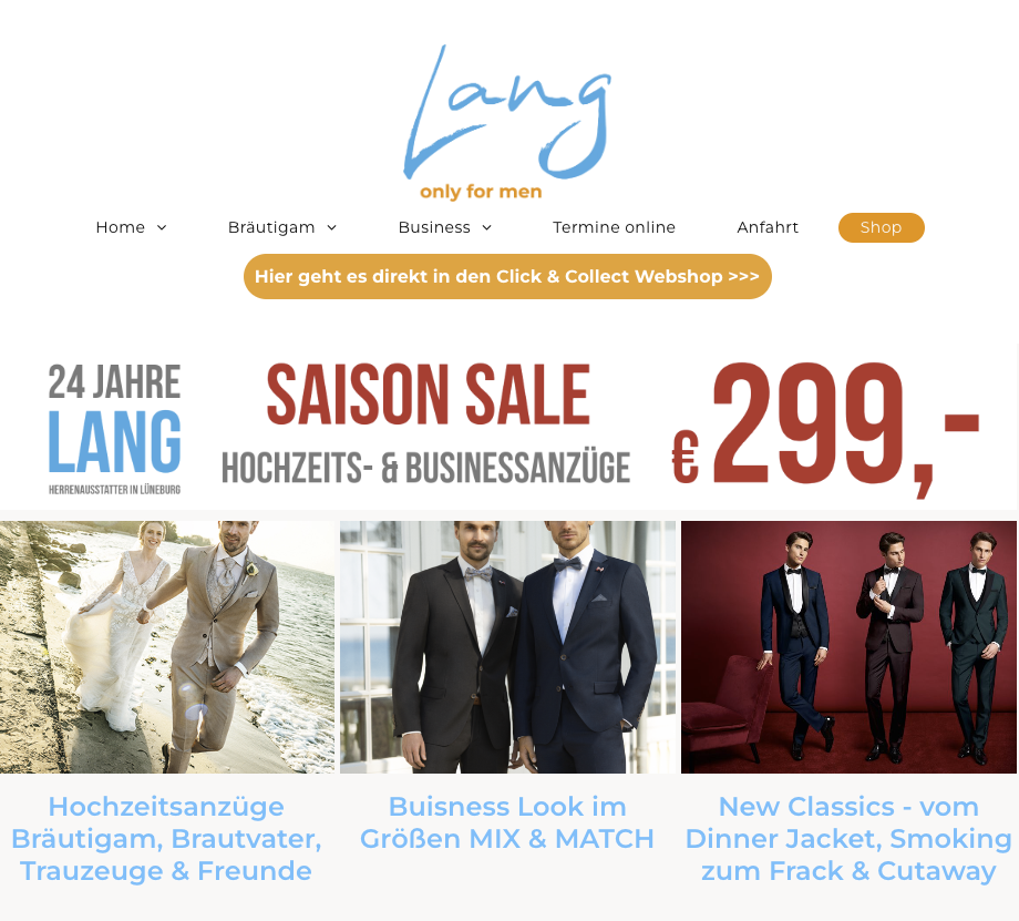 Click & Collect Shop LANG Herrenausstatter Click & Collect Shop LANG Herrenausstatter