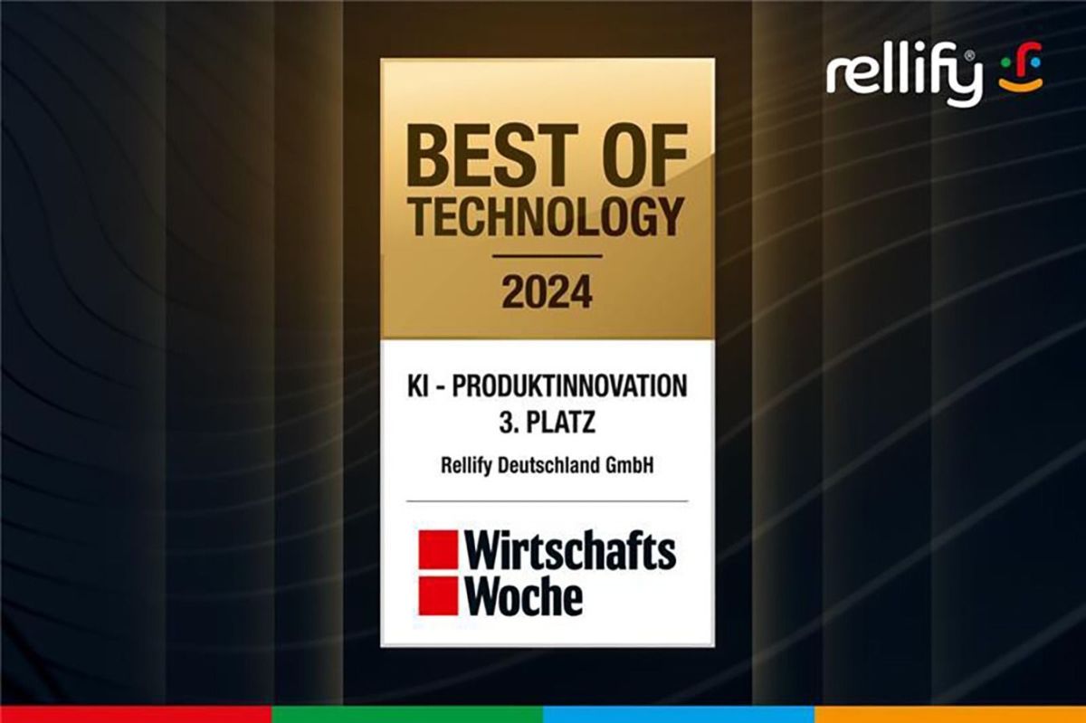 Rellify erneut beim Best of Technology Award der Wirtschaftswoche erfolgreich (© Rellify Deutschland GmbH)