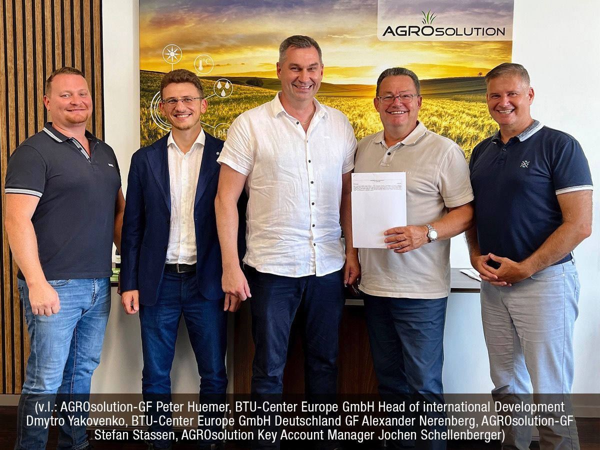 AGROsolution-Vereinbarung mit BTU-Center Europe (© AGROsolution GmbH) AGROsolution-Vereinbarung mit BTU-Center Europe (© AGROsolution GmbH)