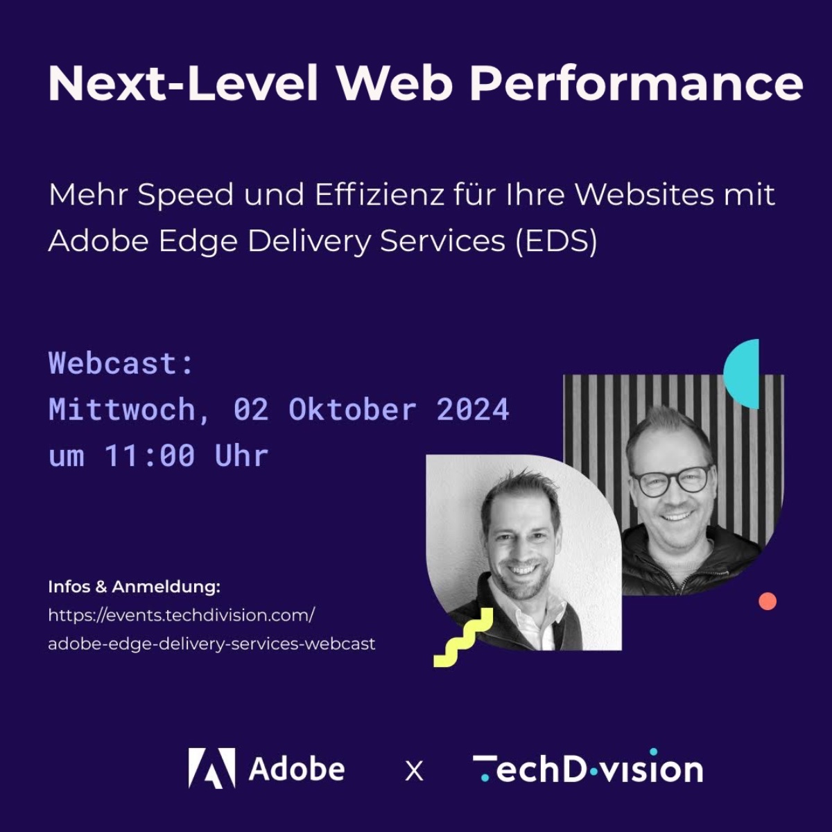 Webinar von Adobe und TechDivision zu den Edge Delivery Services von Adobe Webinar von Adobe und TechDivision zu den Edge Delivery Services von Adobe
