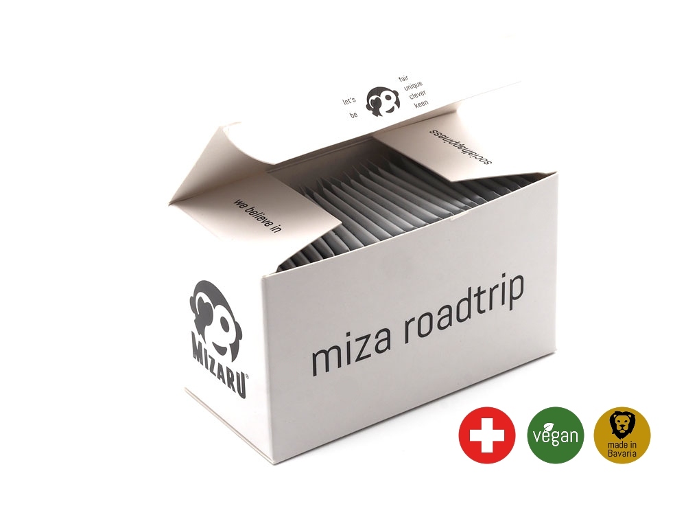 Der perfekte Reisebegleiter: Die roadtrip Box enthält 25 mizaru