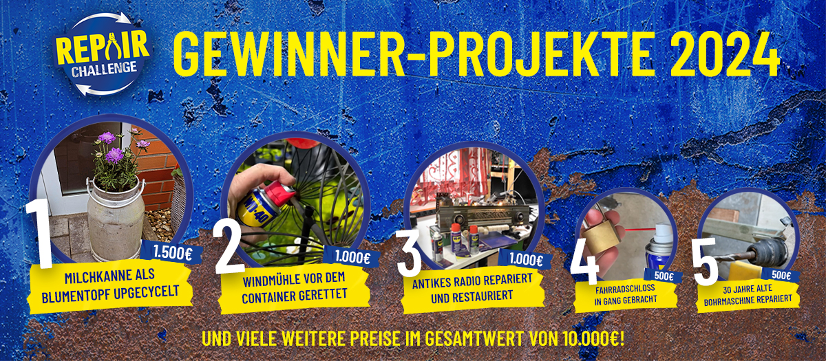 WD-40 Repair Challenge Gewinner 2024 WD-40 Repair Challenge Gewinner 2024
