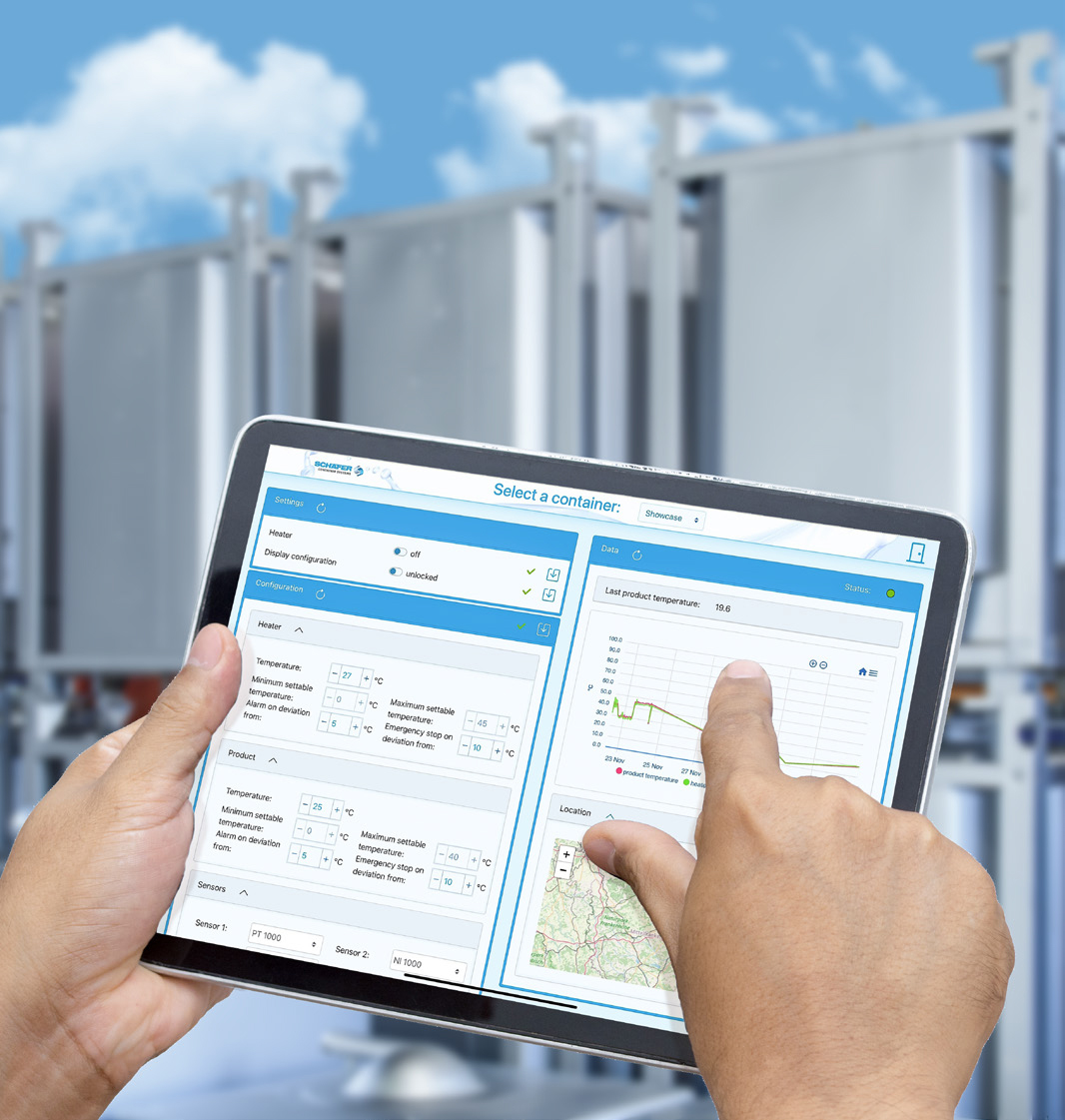Web-Frontend der Smart Heat Control zur Steuerung undÜberwachung von Heizcontainern sowie Flotten. (Die Bildrechte liegen bei dem Verfasser der Mitteilung.) Web-Frontend der Smart Heat Control zur Steuerung undÜberwachung von Heizcontainern sowie Flotten. (Die Bildrechte liegen bei dem Verfasser der Mitteilung.)