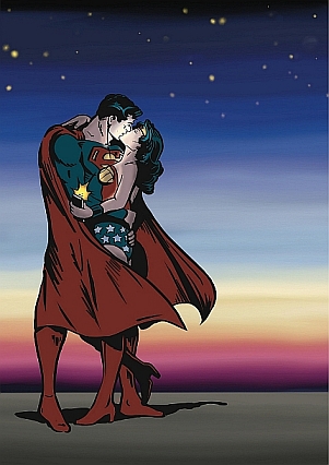 Illustration von Dominik Hebestreit inspiriert von Andru/Giordano DC Comics, 2024 Illustration von Dominik Hebestreit inspiriert von Andru/Giordano DC Comics, 2024