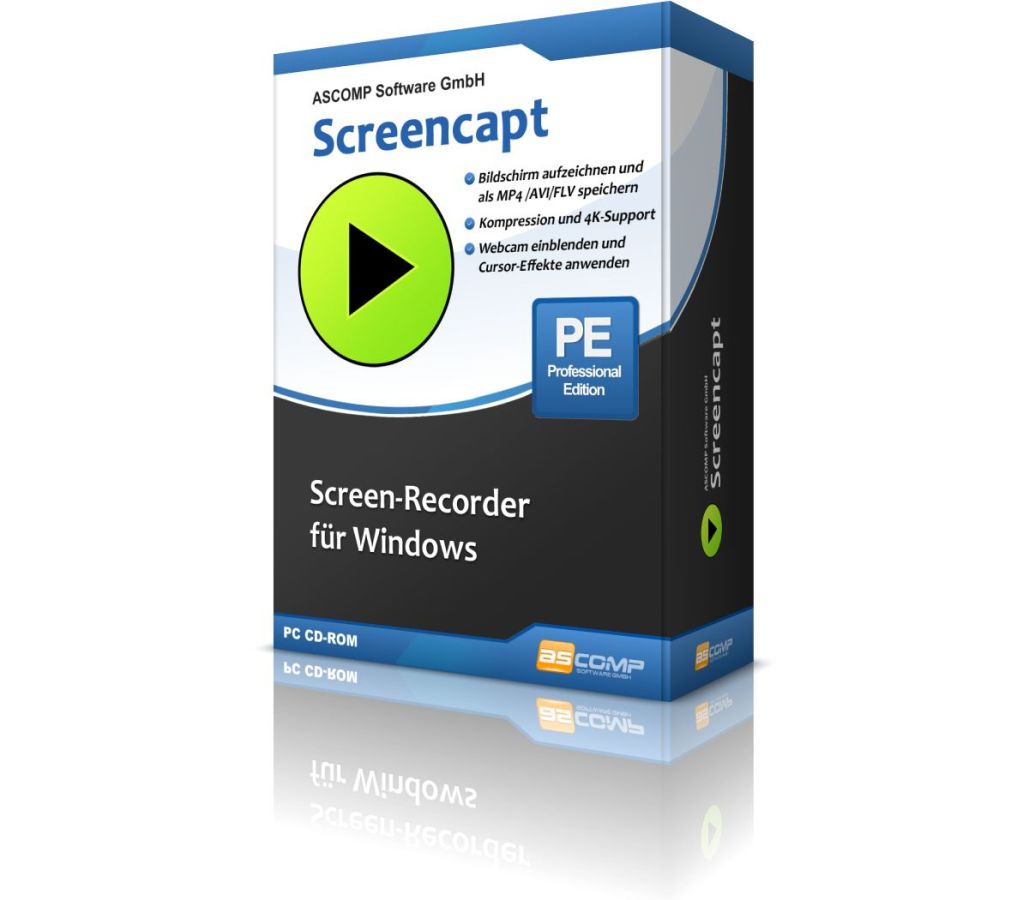 ASCOMP Screencapt: Screen-Recorder für Windows (© ) ASCOMP Screencapt: Screen-Recorder für Windows (© )