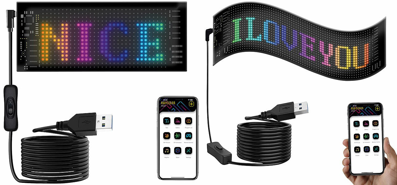 Luminea Programmierbare LED-Anzeigetafel (Die Bildrechte liegen bei dem Verfasser der Mitteilung.) Luminea Programmierbare LED-Anzeigetafel (Die Bildrechte liegen bei dem Verfasser der Mitteilung.)