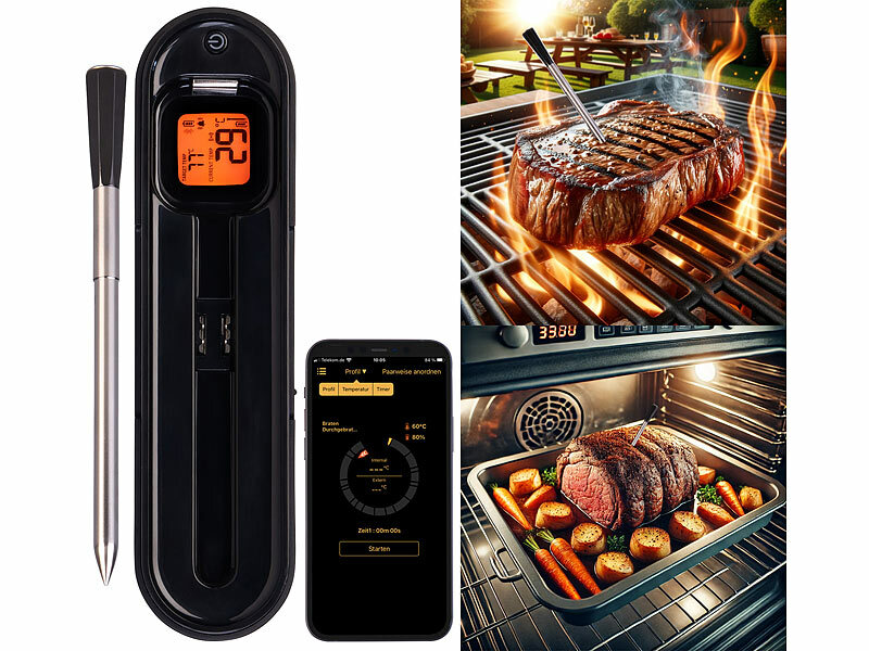 Rosenstein& Söhne Kabelloses Fleisch-, Braten-& Grill-Thermometer (Die Bildrechte liegen bei dem Verfasser der Mitteilung.)