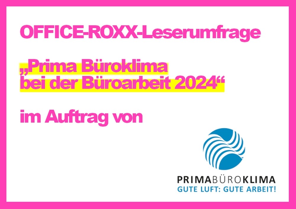 Ergebnisse der OFFICE-ROXX-Leserumfrage „Prima Büroklima 2024“. Abbildung: OFFICE ROXX Ergebnisse der OFFICE-ROXX-Leserumfrage „Prima Büroklima 2024“. Abbildung: OFFICE ROXX