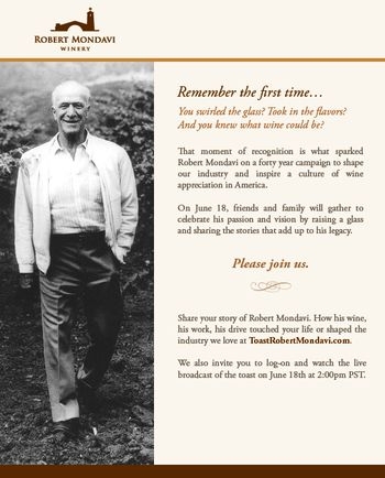 Robert Mondavi: Birthday Toast Robert Mondavi: Birthday Toast