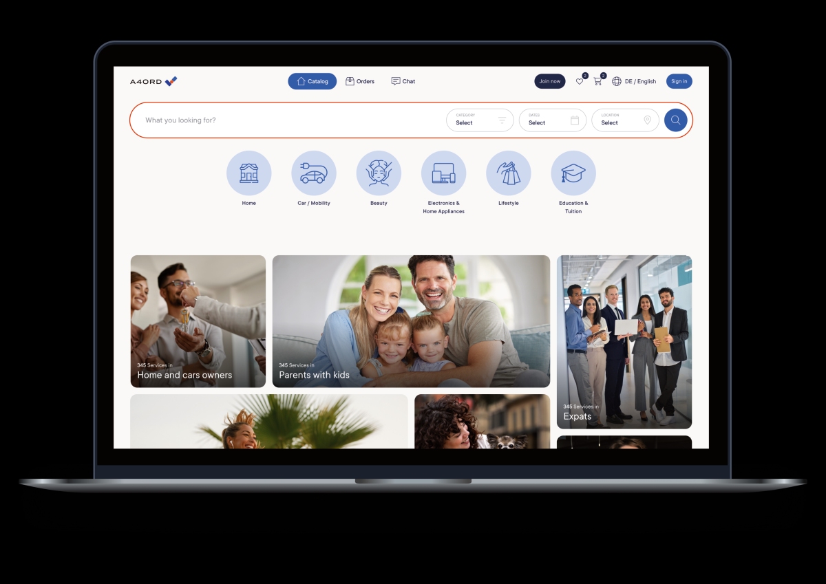 A4ord Katalog in der Desktop-Darstellung / www.a4ord.de (Bildquelle:©A4ord FT7 GmbH)