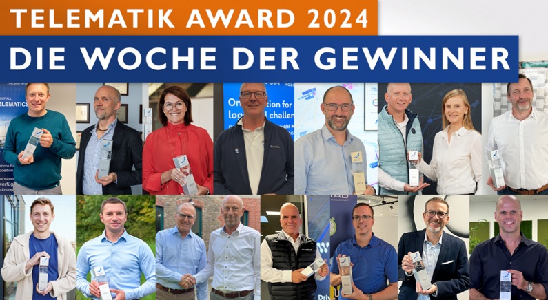 Die Preisträgerinnen und Preisträger des Telematik Awards 2024. Bild: Telematik-Markt.de