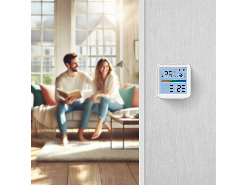 Luminea Home Control WLAN-Temperatur-und Luftfeuchtigkeitssensor, www.pearl.de (Die Bildrechte liegen bei dem Verfasser der Mitteilung.) Luminea Home Control WLAN-Temperatur-und Luftfeuchtigkeitssensor, www.pearl.de (Die Bildrechte liegen bei dem Verfasser der Mitteilung.)