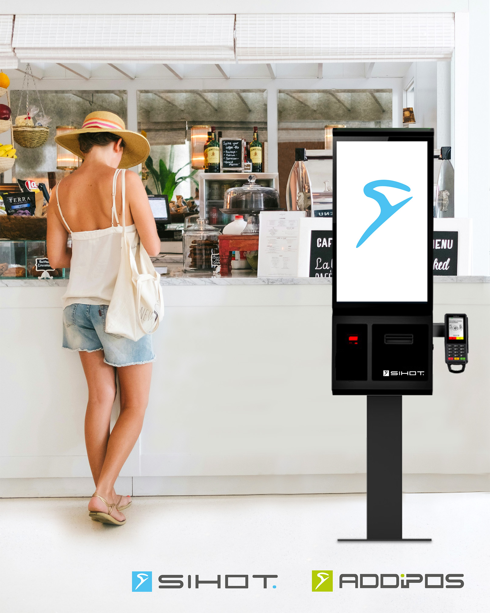 Self-Order-Terminal von SIHOT und Addipos. Self-Order-Terminal von SIHOT und Addipos.