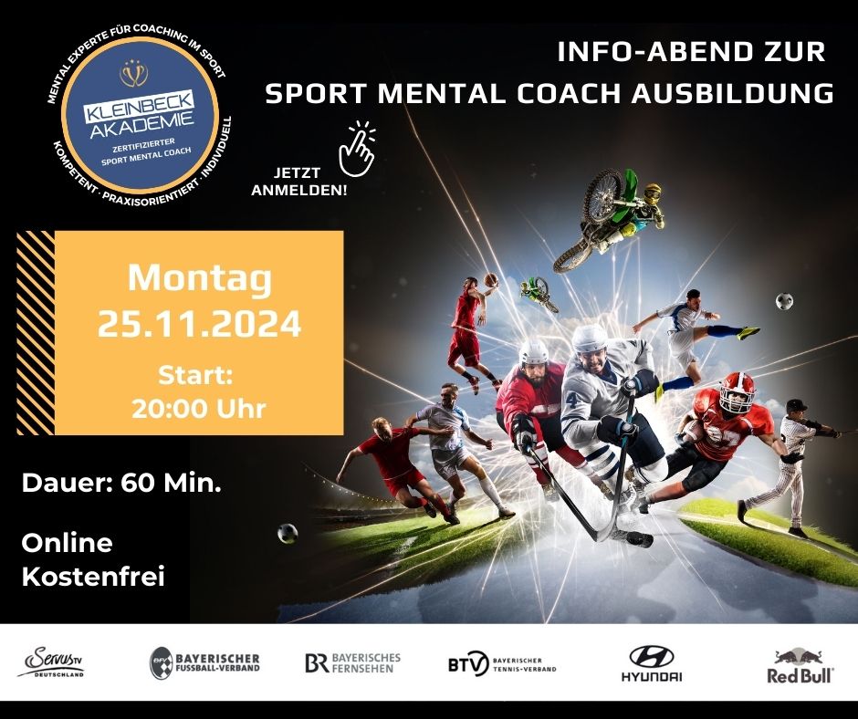Info-Abend zur Sport Mental Coach Ausbildung der Kleinbeck Akademie (Die Bildrechte liegen bei dem Verfasser der Mitteilung.) Info-Abend zur Sport Mental Coach Ausbildung der Kleinbeck Akademie (Die Bildrechte liegen bei dem Verfasser der Mitteilung.)