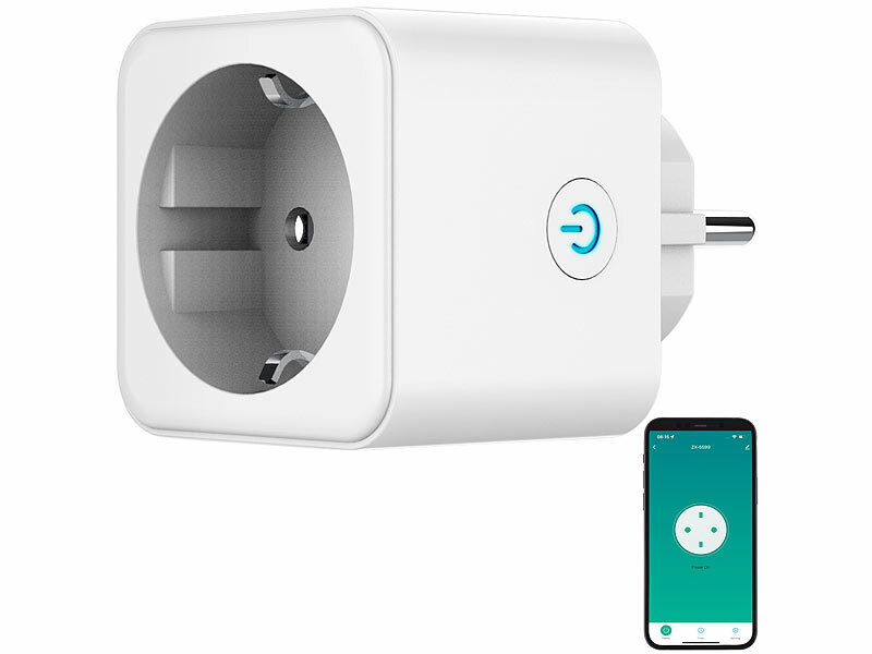 Luminea Home Control WLAN-Steckdose SF-540.mat (Die Bildrechte liegen bei dem Verfasser der Mitteilung.) Luminea Home Control WLAN-Steckdose SF-540.mat (Die Bildrechte liegen bei dem Verfasser der Mitteilung.)