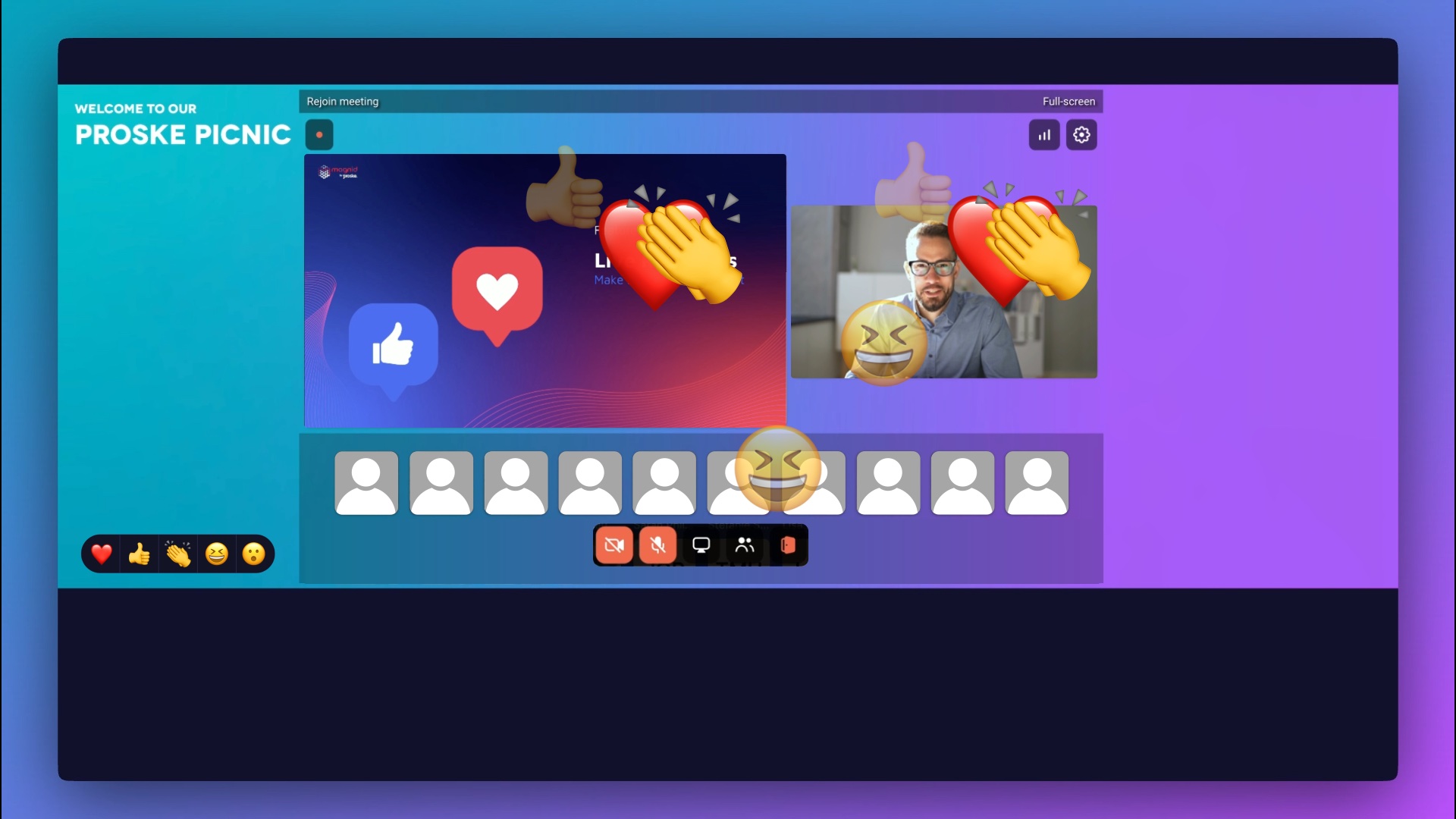 Eventplattform magnid Live Page Reactions (Visual: Proske) Eventplattform magnid Live Page Reactions (Visual: Proske)