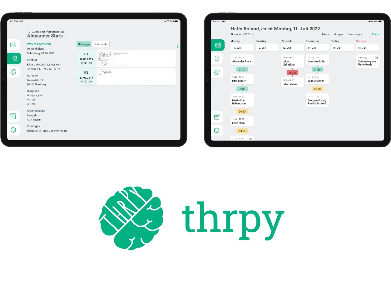 Praxissoftware thrpy für Psychotherapeuten - revisionssicheres Arbeiten auf dem iPad Praxissoftware thrpy für Psychotherapeuten - revisionssicheres Arbeiten auf dem iPad