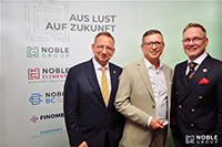 Andreas Kroll (CEO Noble Elements, RA Norman Wirth (Vorstand AFW), Andreas Pietsch (GF Finomet)) 