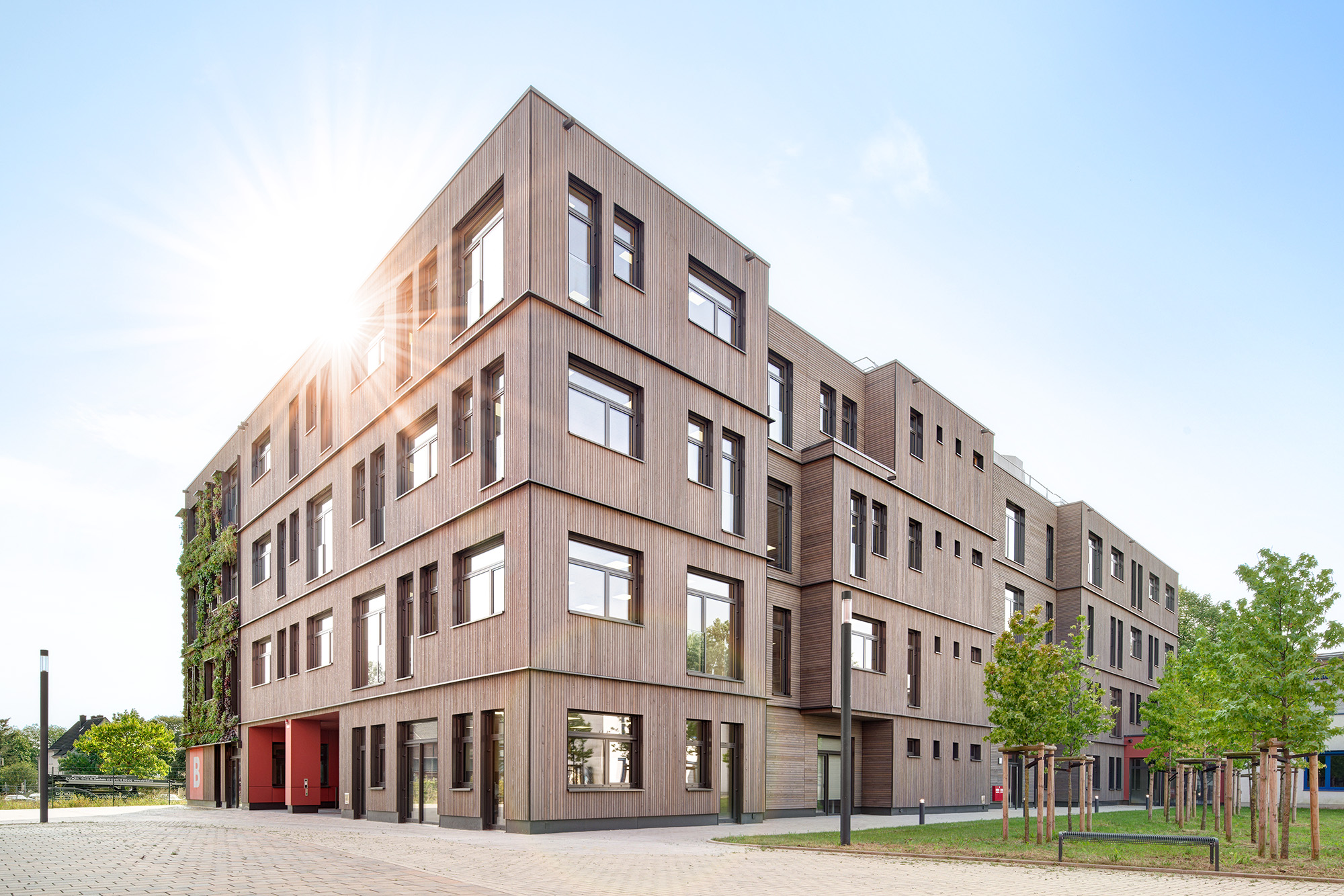Reinoldi Gesamtschule - klare Strukturen, in zwei autarke Nutzungsblöcke unterteilt 