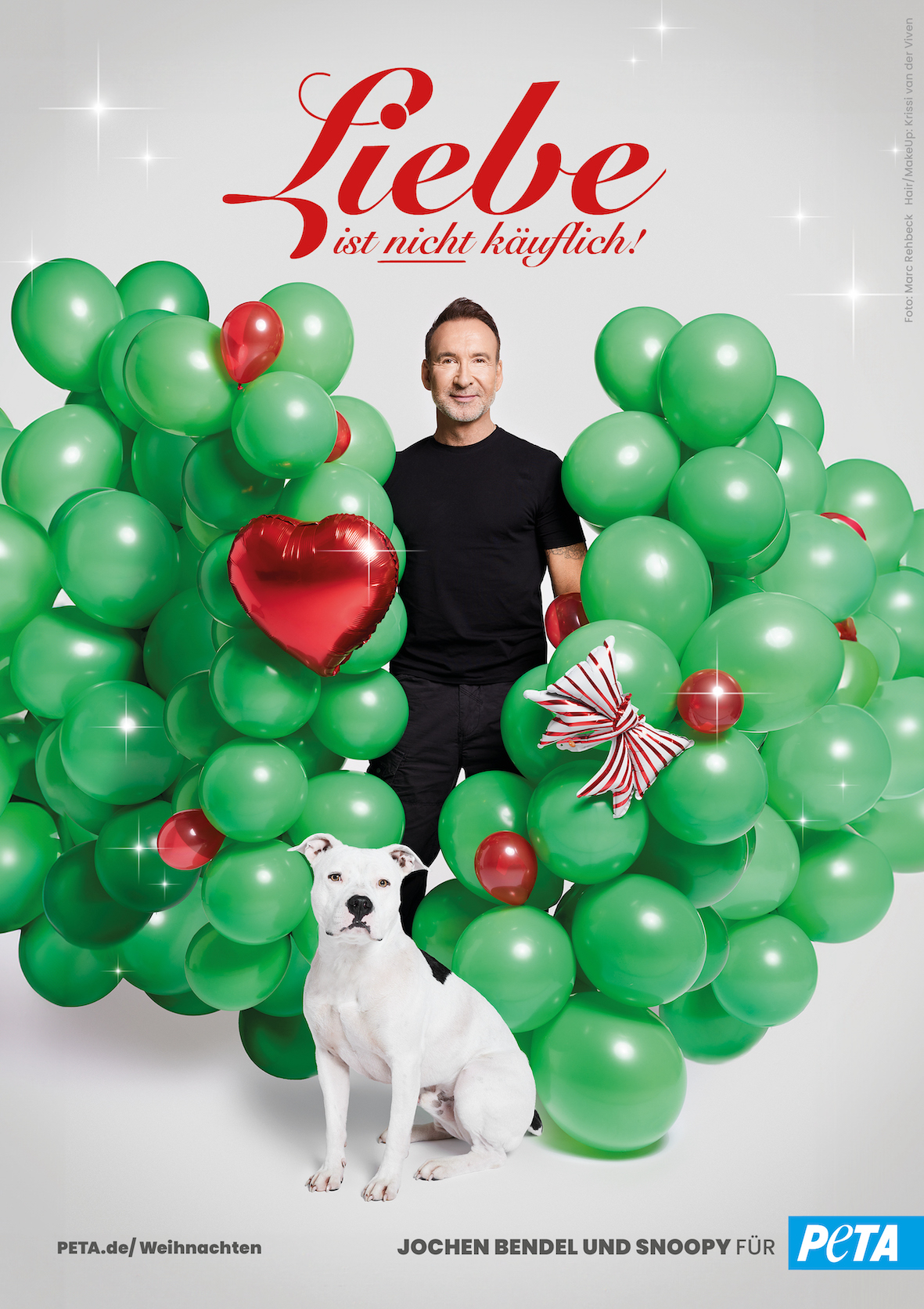 Jochen Bendel und Hund Snoopy (Bildquelle: Marc Rehbeck für PETA) Jochen Bendel und Hund Snoopy (Bildquelle: Marc Rehbeck für PETA)