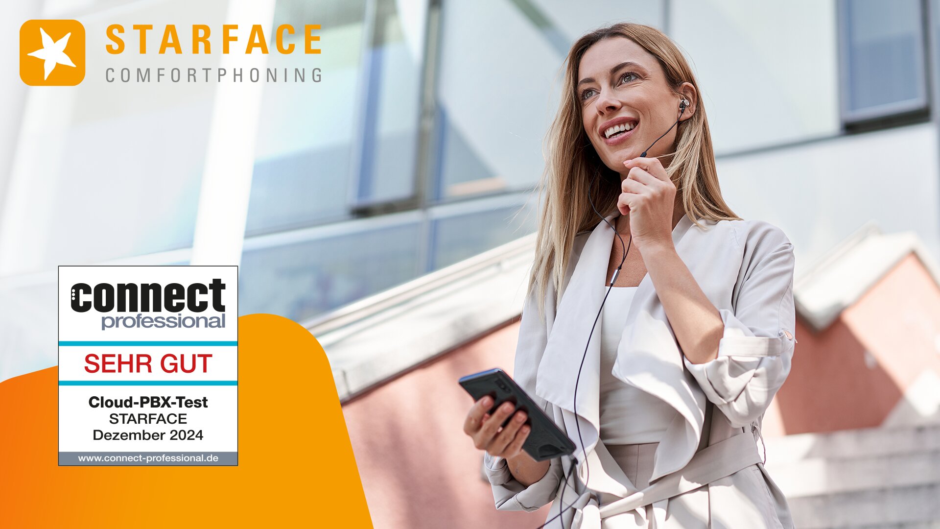 Die Cloud PBX von STARFACE hat im Test der connect professional mit"sehr gut" abgeschnitten. (Die Bildrechte liegen bei dem Verfasser der Mitteilung.)