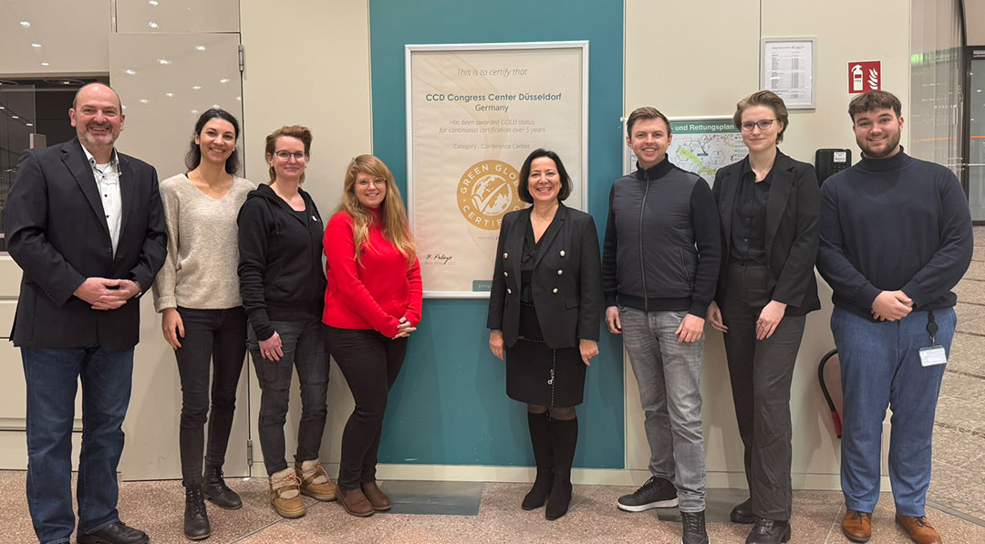 GreenTeam von Düsseldorf Congress (v.l.n.r.): Markus Demuth, Leyah Cora Warda, Julia de Werth, Melan (Die Bildrechte liegen bei dem Verfasser der Mitteilung.)
