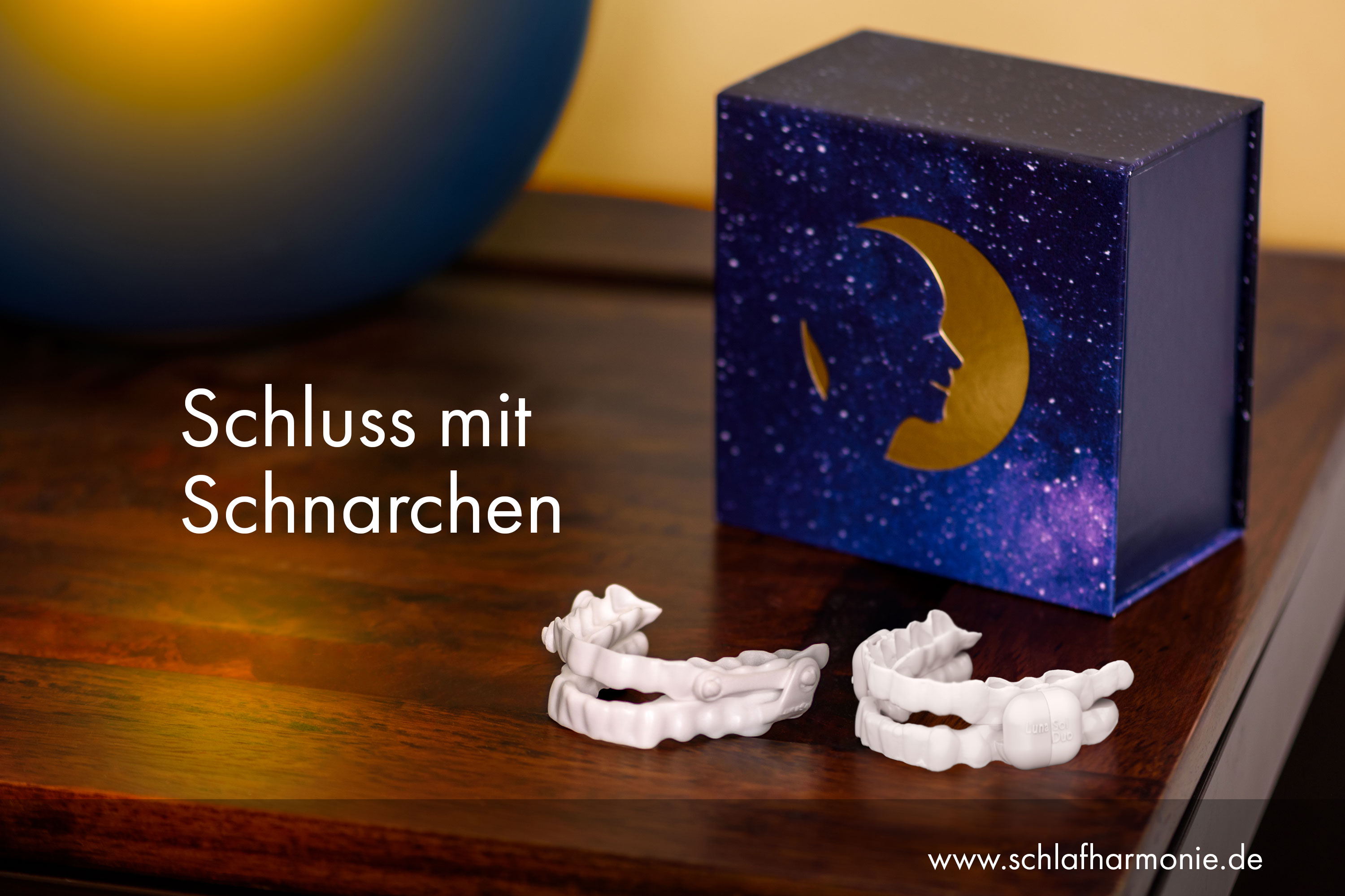 Schluss mit Schnarchen durch individuell angepasste Anti-Schnarchschienen vom Zahnarzt (Bildquelle: @ Fachlabor Orthos)
