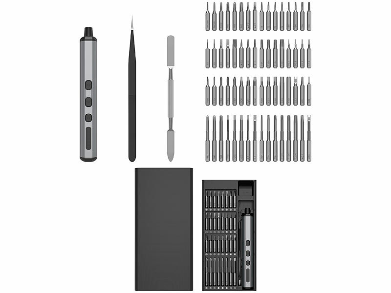 AGT Professional 68in1-Präzisions-Elektroschraubendreher-Set, 64 Bits, HD-Display, USB, www.pearl.de (Die Bildrechte liegen bei dem Verfasser der Mitteilung.)