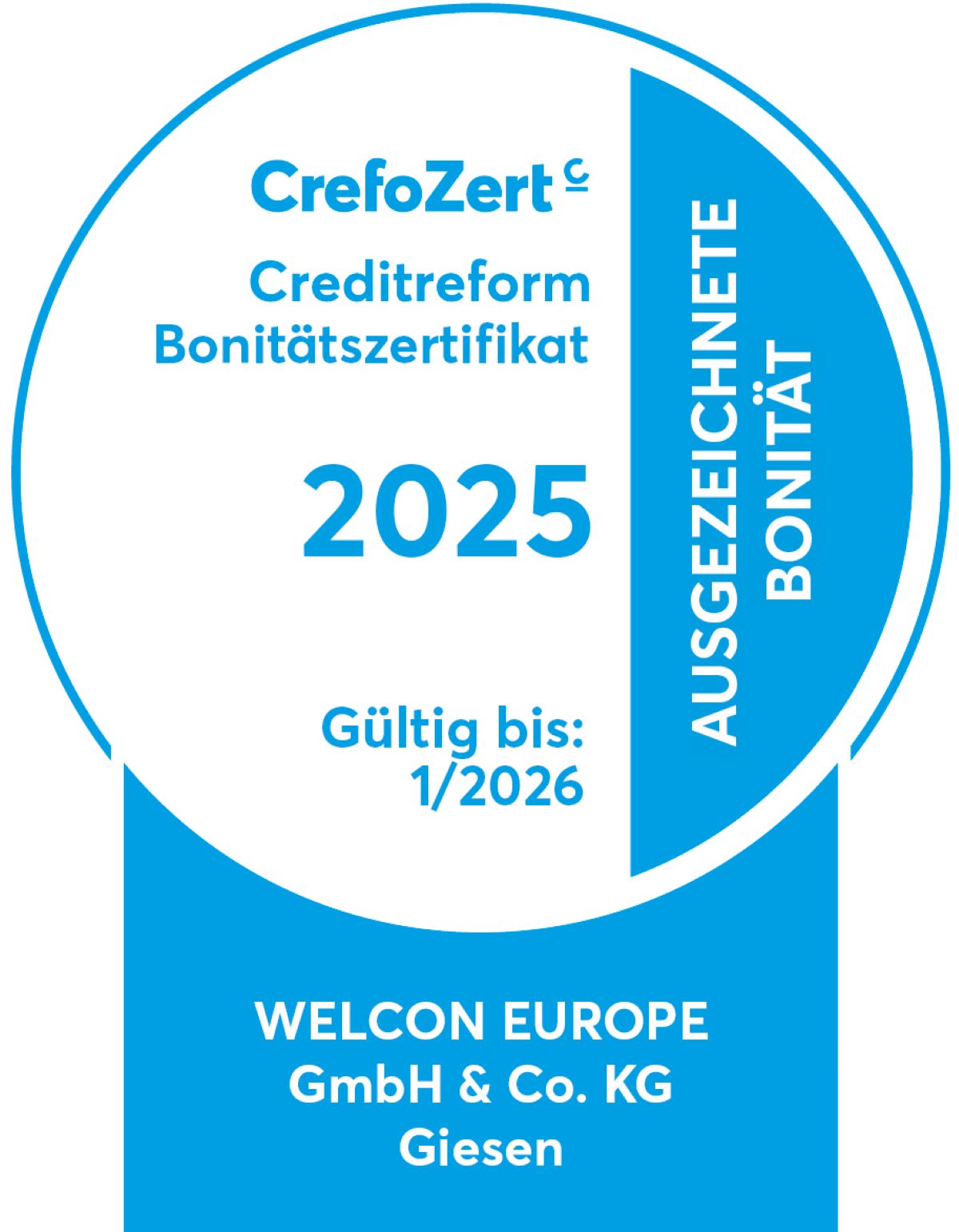 Das Crefozert hat eine Gültigkeit bis 01/2026 Das Crefozert hat eine Gültigkeit bis 01/2026