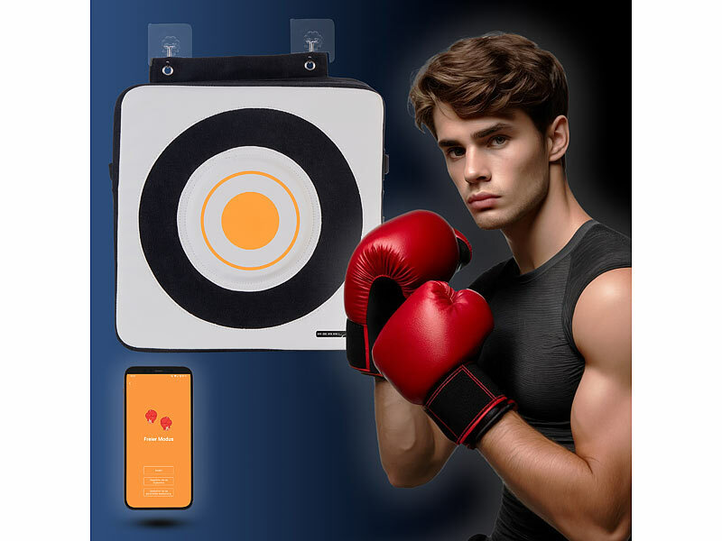 PEARL sports Wand-Boxsack, App für iOS und Android, Bluetooth, Schlagkkraftmessung, www.pearl.de (Die Bildrechte liegen bei dem Verfasser der Mitteilung.) PEARL sports Wand-Boxsack, App für iOS und Android, Bluetooth, Schlagkkraftmessung, www.pearl.de (Die Bildrechte liegen bei dem Verfasser der Mitteilung.)