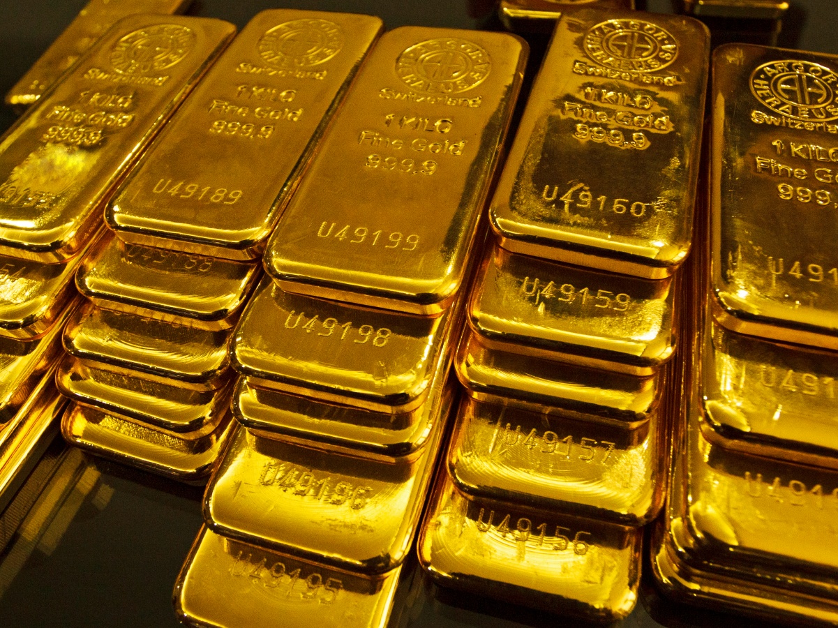 Goldbarrenstapel; Quelle: Depositphotos