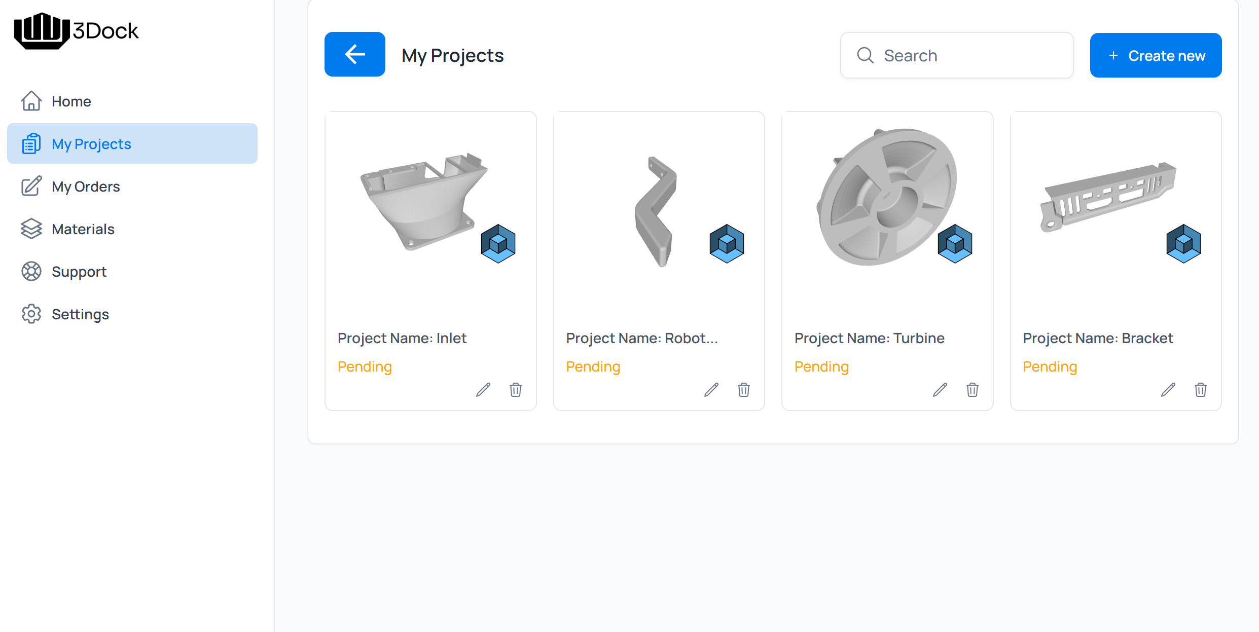 3D Druck Flat-Rate Service - Online Platform 3D Druck Flat-Rate Service - Online Platform