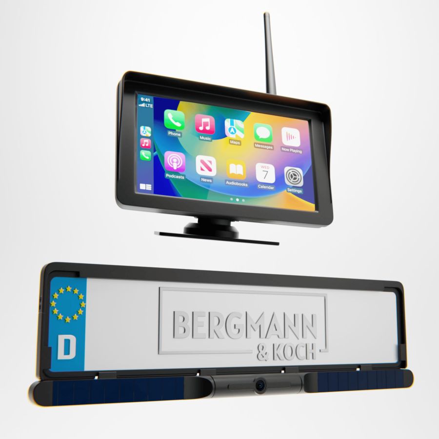 Bergmann & Koch Rückfahrsystem mit Carplay (© Bergmann & Koch) Bergmann & Koch Rückfahrsystem mit Carplay (© Bergmann & Koch)