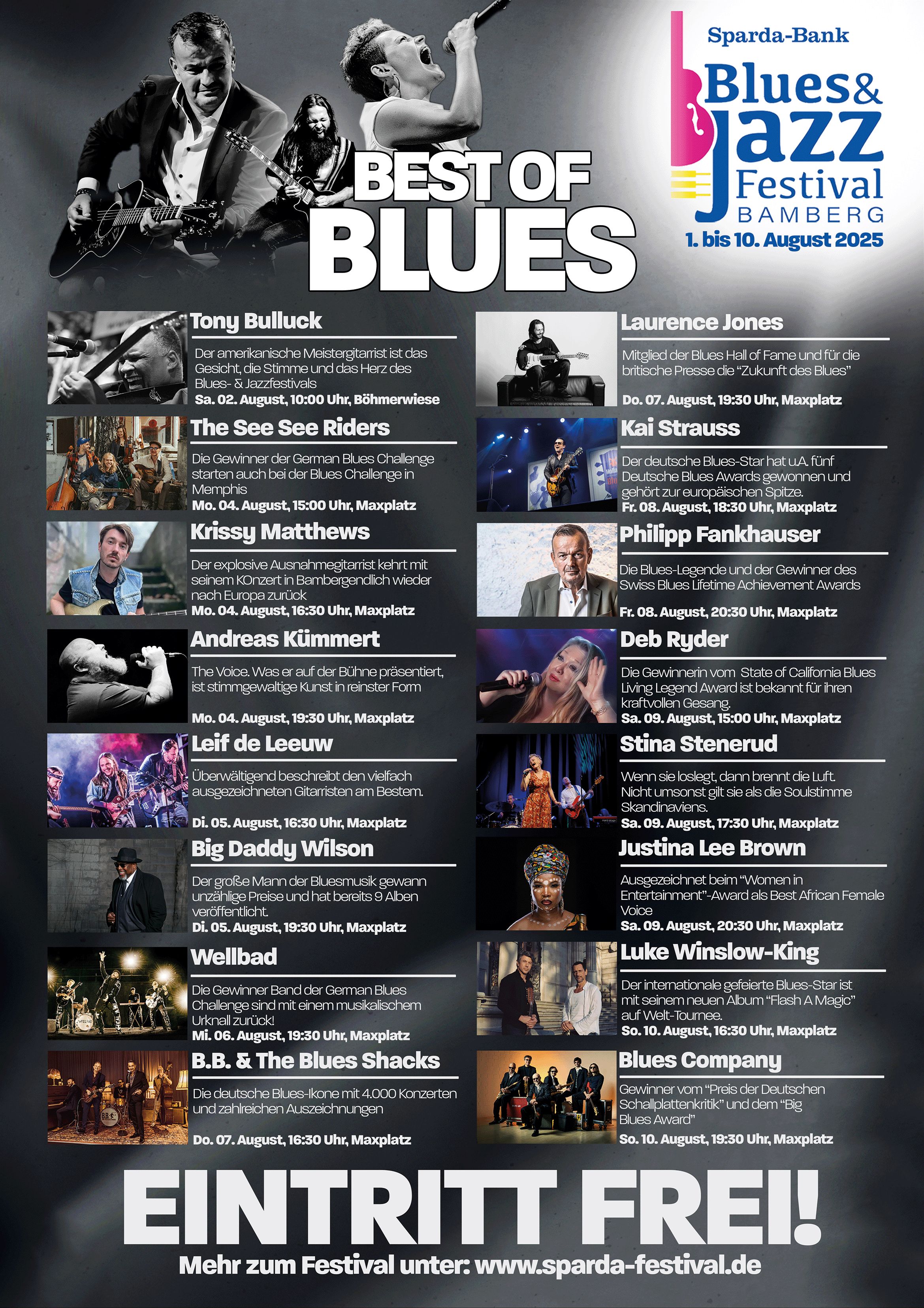 Die Stars der Bluesmusik sind zu Gast in Bamberg Die Stars der Bluesmusik sind zu Gast in Bamberg