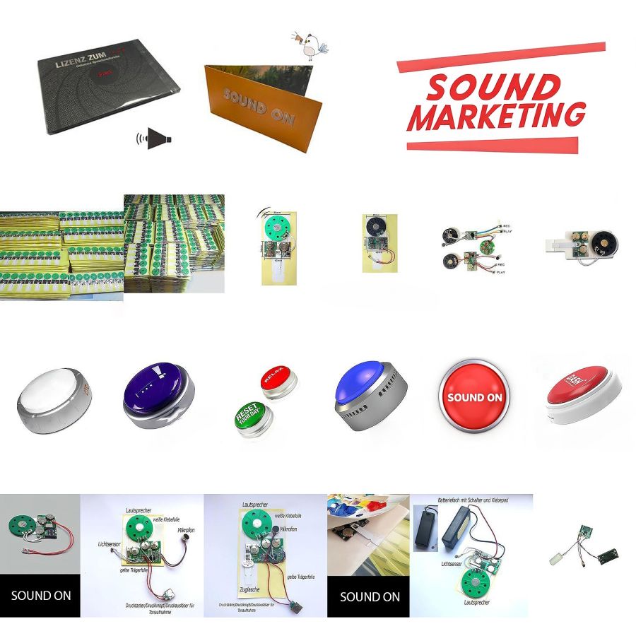 Soundmodule, Buzzer, Soundgrusskarten, Lichtmodule (© Pro-Discount) Soundmodule, Buzzer, Soundgrusskarten, Lichtmodule (© Pro-Discount)