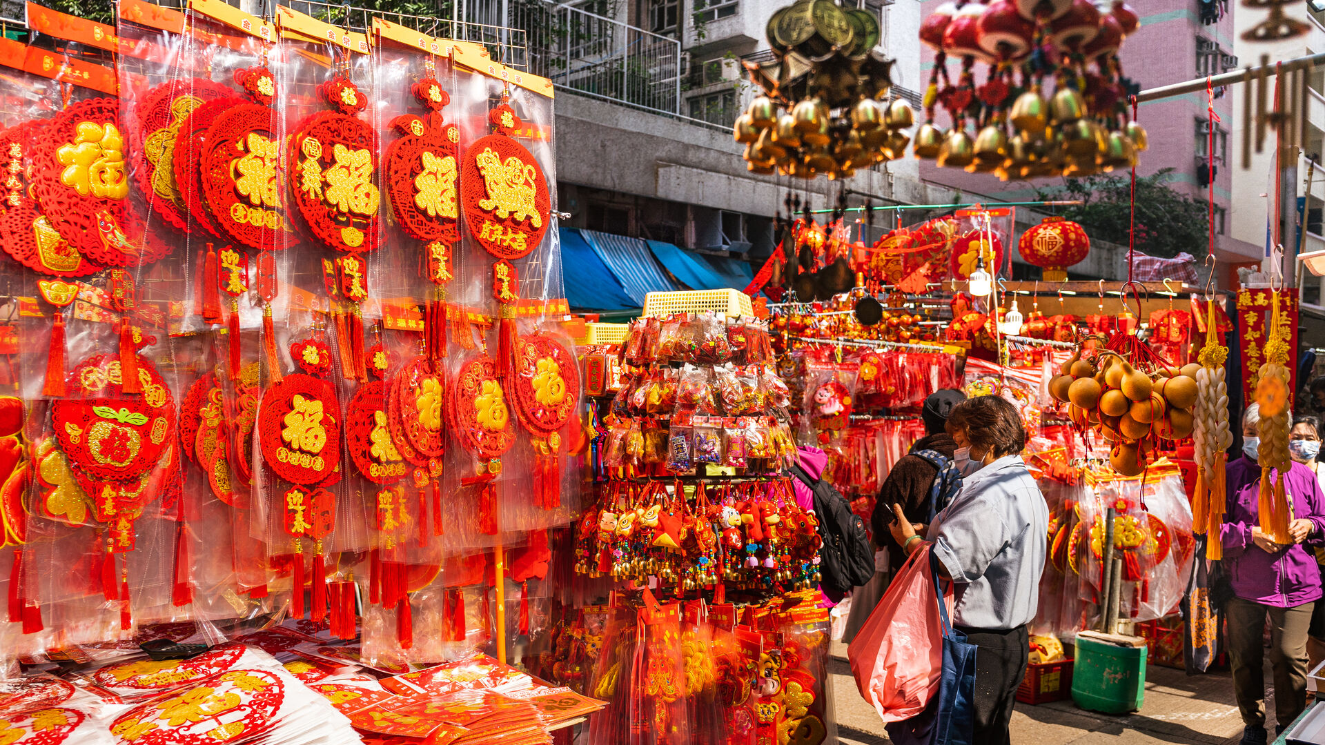 Straßen mit CNY-Dekoration (Bildquelle:©Hong Kong Tourism Board)