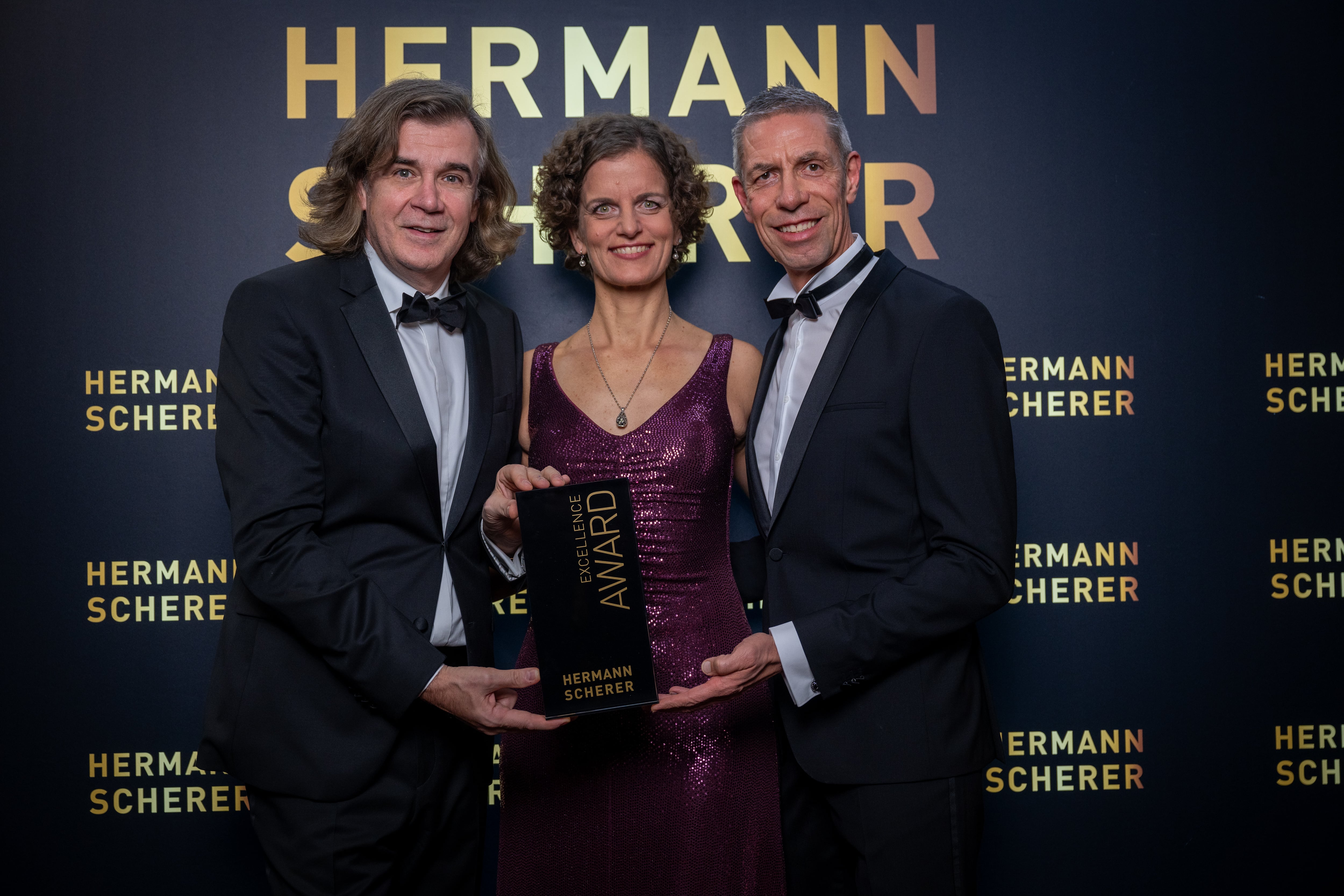 Verleihung - links Hermann Scherer - Mitte Suzanne Gergely - Rechts Alexander Burkhardt