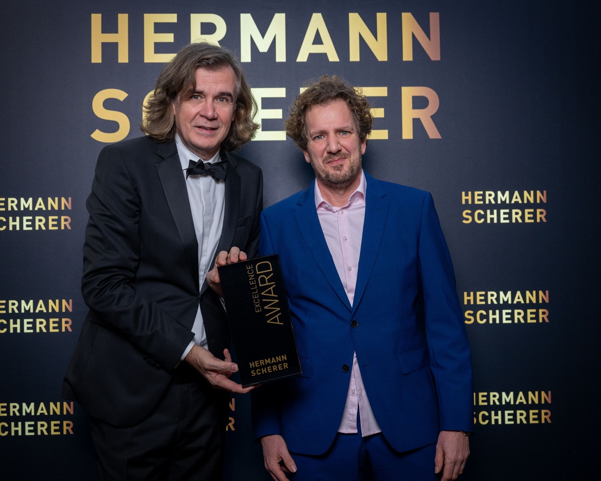 Hermann Scherer und Jan Unkelbach bei der AwardÜbergabe, Foto: Justin Bockey (Die Bildrechte liegen bei dem Verfasser der Mitteilung.)