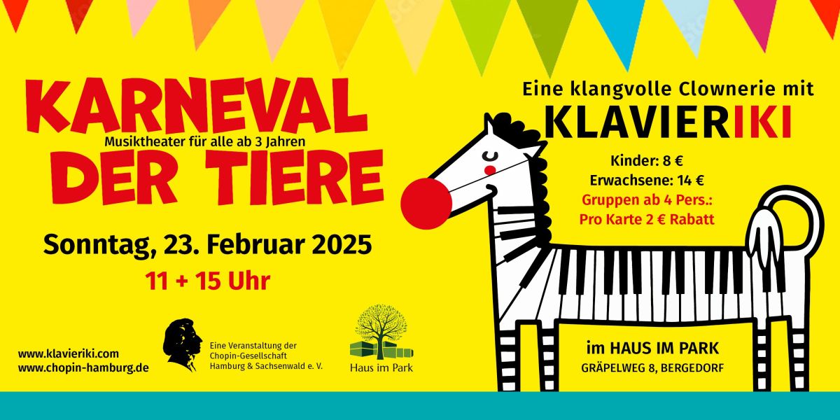 Karneval der Tiere (© Chopin-Gesellschaft Hamburg-Sachsenwald e.V.) Karneval der Tiere (© Chopin-Gesellschaft Hamburg-Sachsenwald e.V.)